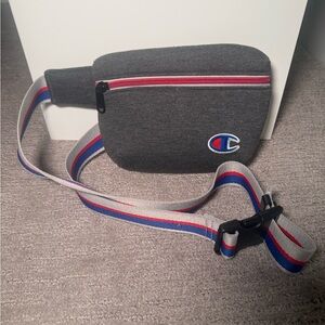 Champion Belt Bag Gray Logo Fanny Pack Crossbody Adjustable Strap
